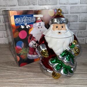 Boston Warehouse Heirloom Ornament Santa Cookie Jar w/ Box